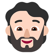 Emoji 🧔🏻 Uomo Con La Barba: Carnagione Chiara su Microsoft Windows 11 November 2021 Update.