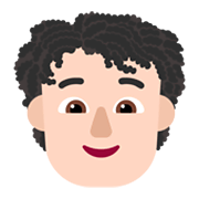 🧑🏻‍🦱 Emoji Erwachsener: helle Hautfarbe, lockiges Haar Microsoft Windows 11 November 2021 Update.