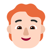 🧑🏻‍🦰 Emoji Erwachsener: helle Hautfarbe, rotes Haar Microsoft Windows 11 November 2021 Update.