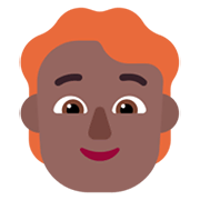 Emoji 🧑🏾‍🦰 Persona: Carnagione Abbastanza Scura E Capelli Rossi su Microsoft Windows 11 November 2021 Update.