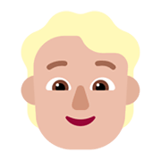 Emoji 🧑🏼 Persona: Carnagione Abbastanza Chiara su Microsoft Windows 11 November 2021 Update.