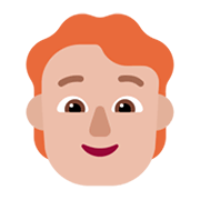 🧑🏼‍🦰 Emoji Persona: Tono De Piel Claro Medio, Pelo Pelirrojo en Microsoft Windows 11 November 2021 Update.