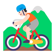 🚵🏻 Emoji Persona En Bicicleta De Montaña: Tono De Piel Claro en Microsoft Windows 11 November 2021 Update.
