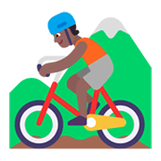 🚵🏾 Emoji Pessoa Fazendo Mountain Bike: Pele Morena Escura na Microsoft Windows 11 November 2021 Update.