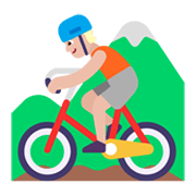 🚵🏼 Emoji Persona En Bicicleta De Montaña: Tono De Piel Claro Medio en Microsoft Windows 11 November 2021 Update.