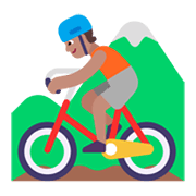 🚵🏽 Emoji Persona En Bicicleta De Montaña: Tono De Piel Medio en Microsoft Windows 11 November 2021 Update.
