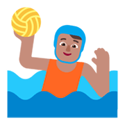 🤽🏽 Emoji Persona Jugando Al Waterpolo: Tono De Piel Medio en Microsoft Windows 11 November 2021 Update.