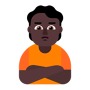 🙎🏿 Emoji Pessoa Fazendo Bico: Pele Escura na Microsoft Windows 11 November 2021 Update.