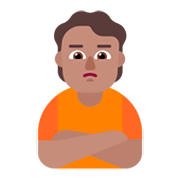 Emoji 🙎🏽 Persona Imbronciata: Carnagione Olivastra su Microsoft Windows 11 November 2021 Update.