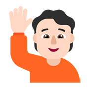 Emoji 🙋🏻 Persona Con Mano Alzata: Carnagione Chiara su Microsoft Windows 11 November 2021 Update.