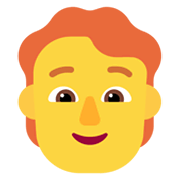Emoji 🧑‍🦰 Persona: Capelli Rossi su Microsoft Windows 11 November 2021 Update.