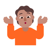 Emoji 🤷🏽 Persona Che Scrolla Le Spalle: Carnagione Olivastra su Microsoft Windows 11 November 2021 Update.