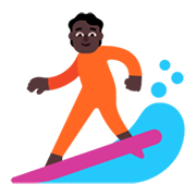 🏄🏿 Emoji Surfista: Pele Escura na Microsoft Windows 11 November 2021 Update.