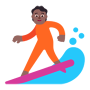 Emoji 🏄🏾 Persona Che Fa Surf: Carnagione Abbastanza Scura su Microsoft Windows 11 November 2021 Update.