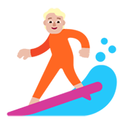 Emoji 🏄🏼 Persona Che Fa Surf: Carnagione Abbastanza Chiara su Microsoft Windows 11 November 2021 Update.