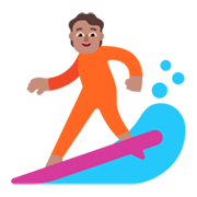🏄🏽 Emoji Surfer(in): mittlere Hautfarbe Microsoft Windows 11 November 2021 Update.