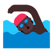 Emoji 🏊🏿 Persona Che Nuota: Carnagione Scura su Microsoft Windows 11 November 2021 Update.