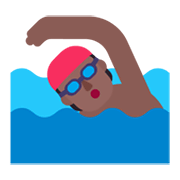 Emoji 🏊🏾 Persona Che Nuota: Carnagione Abbastanza Scura su Microsoft Windows 11 November 2021 Update.