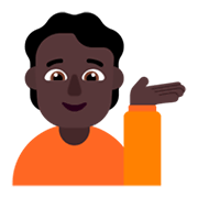 💁🏿 Emoji Pessoa Com A Palma Virada Para Cima: Pele Escura na Microsoft Windows 11 November 2021 Update.
