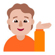 💁🏼 Emoji Persona De Mostrador De Información: Tono De Piel Claro Medio en Microsoft Windows 11 November 2021 Update.