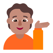 💁🏽 Emoji Pessoa Com A Palma Virada Para Cima: Pele Morena na Microsoft Windows 11 November 2021 Update.