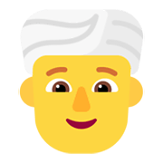 Emoji 👳 Persona Con Turbante su Microsoft Windows 11 November 2021 Update.