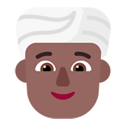 👳🏾 Emoji Persona Con Turbante: Tono De Piel Oscuro Medio en Microsoft Windows 11 November 2021 Update.