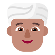 👳🏽 Emoji Person mit Turban: mittlere Hautfarbe Microsoft Windows 11 November 2021 Update.