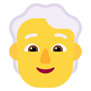 Emoji 🧑‍🦳 Persona: Capelli Bianchi su Microsoft Windows 11 November 2021 Update.
