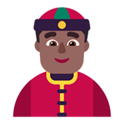 👲🏾 Emoji Homem De Boné: Pele Morena Escura na Microsoft Windows 11 November 2021 Update.