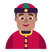👲🏽 Emoji Mann mit chinesischem Hut: mittlere Hautfarbe Microsoft Windows 11 November 2021 Update.