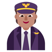 Emoji 🧑🏽‍✈️ Pilota: Carnagione Olivastra su Microsoft Windows 11 November 2021 Update.