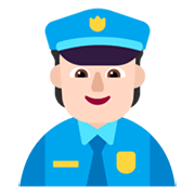 👮🏻 Emoji Agente De Policía: Tono De Piel Claro en Microsoft Windows 11 November 2021 Update.