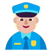 Emoji 👮🏼 Agente Di Polizia: Carnagione Abbastanza Chiara su Microsoft Windows 11 November 2021 Update.