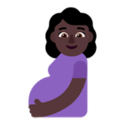 🤰🏿 Emoji schwangere Frau: dunkle Hautfarbe Microsoft Windows 11 November 2021 Update.