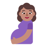 🤰🏽 Emoji Mujer Embarazada: Tono De Piel Medio en Microsoft Windows 11 November 2021 Update.