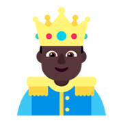 Emoji 🤴🏿 Principe: Carnagione Scura su Microsoft Windows 11 November 2021 Update.