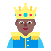 🤴🏾 Emoji Príncipe: Pele Morena Escura na Microsoft Windows 11 November 2021 Update.