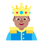 Émoji 🤴🏽 Prince : Peau Légèrement Mate sur Microsoft Windows 11 November 2021 Update.
