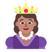 Émoji 👸🏽 Princesse : Peau Légèrement Mate sur Microsoft Windows 11 November 2021 Update.