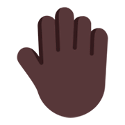 🤚🏿 Emoji Dorso Da Mão Levantado: Pele Escura na Microsoft Windows 11 November 2021 Update.