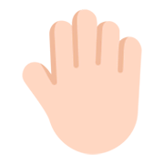 Emoji 🤚🏻 Dorso Mano Alzata: Carnagione Chiara su Microsoft Windows 11 November 2021 Update.