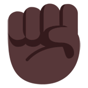 Emoji ✊🏿 Pugno: Carnagione Scura su Microsoft Windows 11 November 2021 Update.