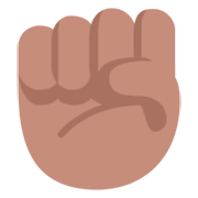 ✊🏽 Emoji Puño En Alto: Tono De Piel Medio en Microsoft Windows 11 November 2021 Update.