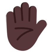 Emoji ✋🏿 Mano Alzata: Carnagione Scura su Microsoft Windows 11 November 2021 Update.