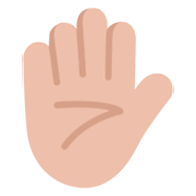 Emoji ✋🏼 Mano Alzata: Carnagione Abbastanza Chiara su Microsoft Windows 11 November 2021 Update.