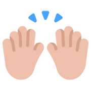 Emoji 🙌🏼 Mani Alzate: Carnagione Abbastanza Chiara su Microsoft Windows 11 November 2021 Update.