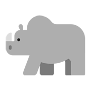 Émoji 🦏 Rhinocéros sur Microsoft Windows 11 November 2021 Update.