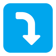 ⤵️ Emoji Seta Para A Direita Curvada Para Baixo na Microsoft Windows 11 November 2021 Update.
