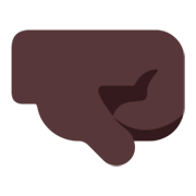 🤜🏿 Emoji Punho Direito: Pele Escura na Microsoft Windows 11 November 2021 Update.